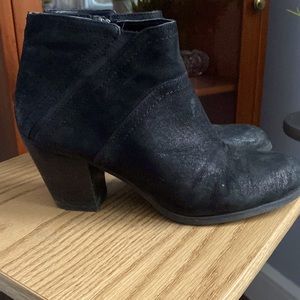 Franco sarto suede block heel booties